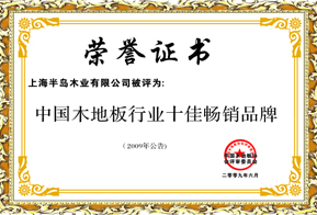 中國木地板行業(yè)十佳暢銷品牌